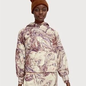 Scotch & Soda Starwatcher Theresa Marbled Sweater Hoodie Women's Size: Medium